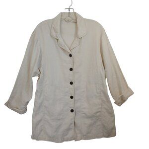 Light Cream Button-Front Women's Jacket